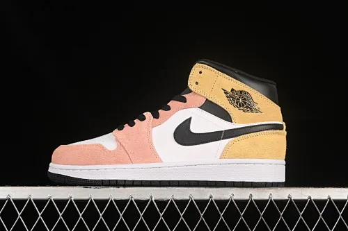 All categories Air Jordan Jordan series basketball shoes Air Jordan 1 Mid Air Jordan 1 Mid AJ1 Joe 1 neutral powder mid-top cultural casual sneakers DX4332-800